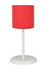 Şenay Aydınlatma Modern Metal Ayak Silindir Kumaş Abajur-Kırmızı