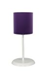 Şenay Aydınlatma Modern Metal Ayak Silindir Kumaş Abajur-Mor