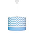 Şenay Aydınlatma Silindir Kumaş Sarkıt Avize-Mavi Dalgalı