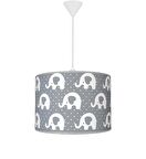 Şenay Aydınlatma Çocuk Odası Silindir Kumaş Avize Sarkıt-Gri Fil