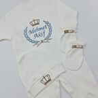 İsimli Hastane Çıkışı 3 Lü Set Melek Kanatlı Mor