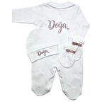 İsimli Hastane Çıkışı 3 lü Set Gül Kurusu Pembe