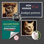Kendinize Özel Poster, Kraliyet Aile Üyesi Posteri, Kedi Severlere Hediye, Akıllı Kağıt Poster
