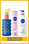 Nivea Sun Güneş Koruyucu Vücut Spreyi Spf50 200ml, Aloe Vera Vücut Losyonu 400ml, Sprey Deodorant 150ml