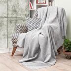 Latuda - Şönil Jakarlı Desen Kaymaz Çekyat Örtüsü ve Koltuk Şalı