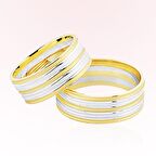 Sarı Beyaz Altın Alyans 7603