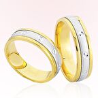 Sarı Beyaz Altın Alyans 7606