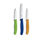 Victorinox SwissClassic Sebze Bıçağı Seti 3'lü Mavi - Turuncu - Yeşil 