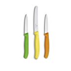 Victorinox SwissClassic Sebze Bıçağı Seti 3'lü Sarı - Turuncu - Yeşil 