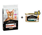 Pro Plan Somonlu Kedi Maması 10 Kg + 6 Adet Proplan Adult Tavuk Etli Yetişkin Kedi Konservesi 85 Gr 