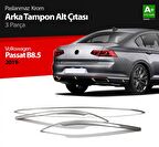 Paspasgarajı VW Passat B8.5 Krom Arka Tampon Alt Çıtası 3 Parça 2019 ve Üzeri