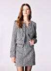 Guess Beyaz Kadın Blazer NEW SOFIA TWEED JACK - RECY POLY LU