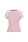 Kadın Gj SS Raglan Cn Embr T-Shürt - Pembe | M