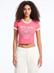 Guess Jeans Kadın Pembe Boxy Fit T-Shirt W5YI03J1314-A619