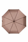 Kadın Monogram Desenli Katlanabilir Şemsiye - Kahverengi | undefined