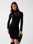 Guess Uzun Kollu Lucy Taş İşlemeli Triko Kadın Siyah Elbise W6RK61Z4842-JBLK