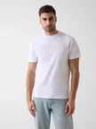 Guess Bisiklet Yaka Kısa Kollu Guess Logolu Nakışlı Erkek Beyaz T-shirt M6YI41K4227-G011