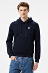 Erkek GJ HOOD SLIM MINI Kapüşonlu Sweatshirt - Lacivert | XL