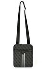 Guess Erkek Siyah Crossbag 4G Logolu Çanta