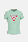 Guess Jeans GJ SS CN SLIM ICONIC TEE Kadın Yeşil T-shirt W4YI04J1314-G8FG