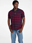 Guess GJ SS STRIPE POLO Erkek Siyah -Kırmızı T-shirt M5RP29KCOT1-F7TW