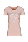 Guess Kadın Pembe Desenli T-Shirt