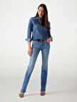 Guess SEXY STRAIGHT Kadın Mavi Jeans W5GA15D5B42-EAMD