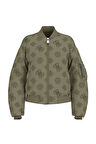 Guess Philomene Kadın Yeşil Bomber Ceket W5YL08WHDK2-G896