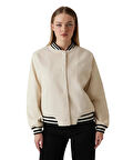 Guess Danielle Kadın Bej Bomber Ceket W5BL27W2392-G9L9