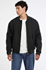Erkek Yün Karışımlı Bomber Mont - Gri | S