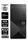 DELL VOSTRO i3 12100 64GB RAM 2TB SSD RX550/4GB W11HOME N3563VDT3910EMEA MASAÜSTÜ PC & PER4 BELLEK