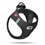 Curli Air-Mesh Küçük Irk Köpek Göğüs Tasması 26-30cm Siyah 3XS