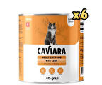 Caviara Sos İçinde Et Parçacıklı Kuzu Etli Yetişkin Kedi Konservesi 415 Gr x 6 Adet