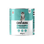 Caviara Sos İçinde Et Parçacıklı Somonlu Yetişikin Kedi Konserversi 415 Gr