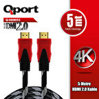 Qport Q-hdmı53 Hdmı 2.0 V Altın Uçlu Kablo 5 Mt