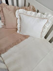 Ege Home deluxe %100 pamuklu fırfırlı bebek pike takımı 