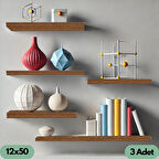 DF05101BR 3'lü Dekoratif Uçan Raf Duvar Rafı