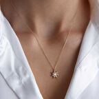 Happy Taşlı Güneş Kolye