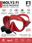 MOLYS F1 PRO DALIŞ MASKESİ + MASKE KORUMA KUTUSU + ANTI FOG (BUĞU ÖNLEYİCİ FİLM) KÜÇÜK YÜZ YAPISINA SAHİP KULLANICILAR İÇİN İDEAL