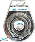 170 cm Ekstra Uzun Duş Hortumu Spirali 360D Dönen Her Duş Başlığı, Duş Seti Takımı ile Uyumludur