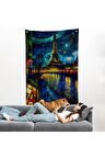 Paris Eyfel Kulesi Van Gogh Tarzı Yıldızlı Geceler Duvar Örtüsü-7675