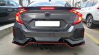 Honda civic fc5 uyumlu turbo spoiler si ışıklı boyasız 2016+