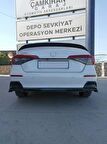 Honda civic fe1 uyumlu arka flap takımı pianoblack 2022+