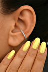 Zirkon Taşlı İnce Halka Conch Piercing – Gold & Gümüş | Rodyum Kaplama | Tekli