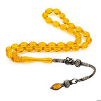 Kazaz Püskül Arpa Kesim Sarı Sıkma Kehribar Tesbih s14130