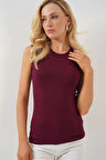 Kadın Bordo Basic Sıfır Kol Body HZL25S-BD143471