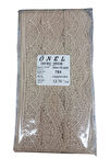 Dantel Polyester Sanal Tül Bant Cappucino 13,70 Metre En 6 cm ON-784-C