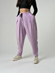 Mor Pileli Kadın Jogger Pantolon COC2562
