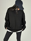 Oversize Siyah Kadın Sweat COC1190