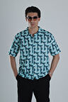 Erkek Küre Desenli Hawai Gömlek COC1159